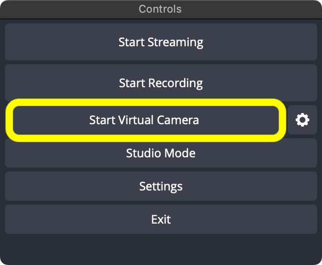 Bật OBS Virtual Camera